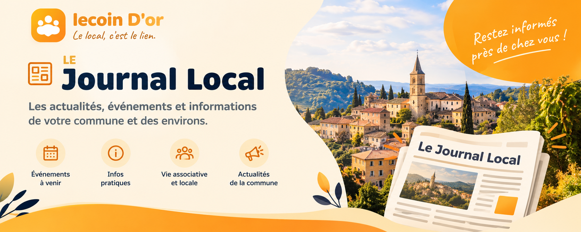 Les actualités, événements et informations de votre commune et des environs. Restez informés près de chez vous !